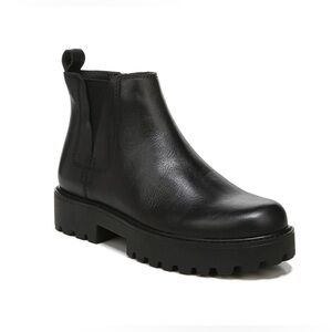 Zodiac Black Leather Ankle Boots